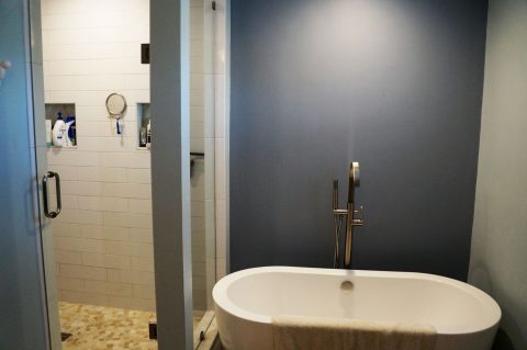 Mirror and Shower Enclosure